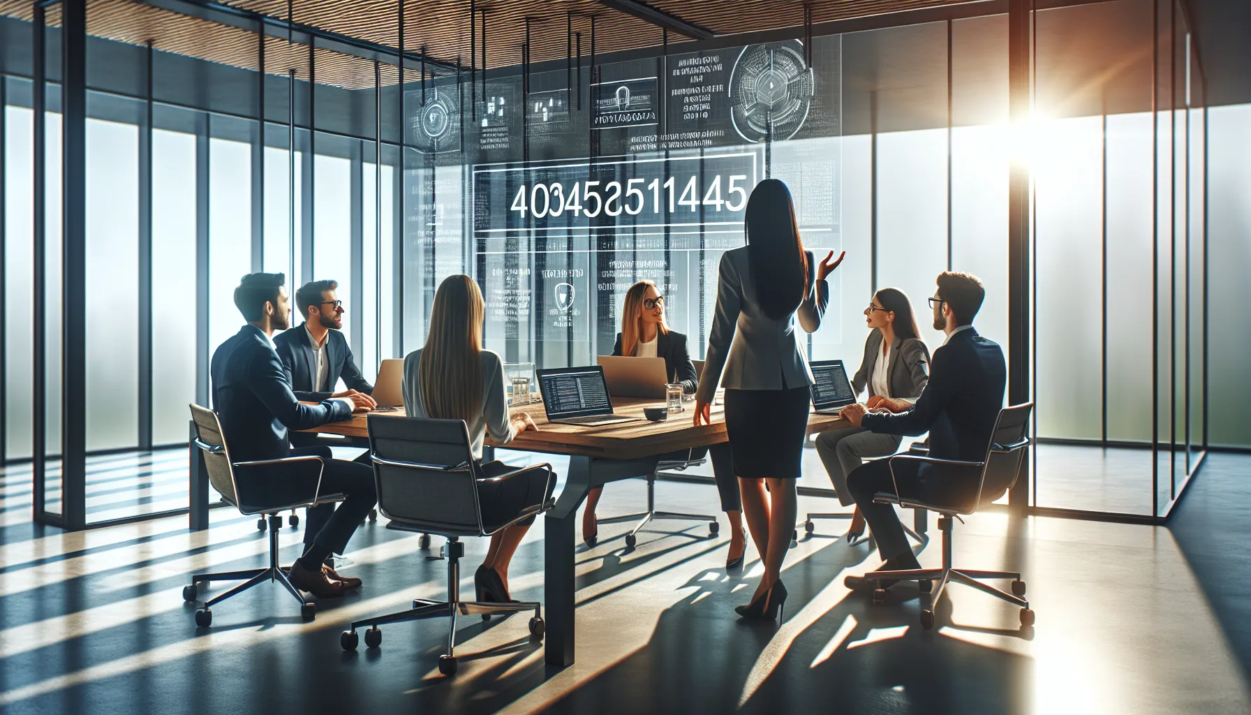 diverse team brainstorming in a modern office setting.